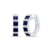 1/4CTW-DIA ANA M 1 CTW BAGUETTE-BS NAT GEM HOOP EARRING